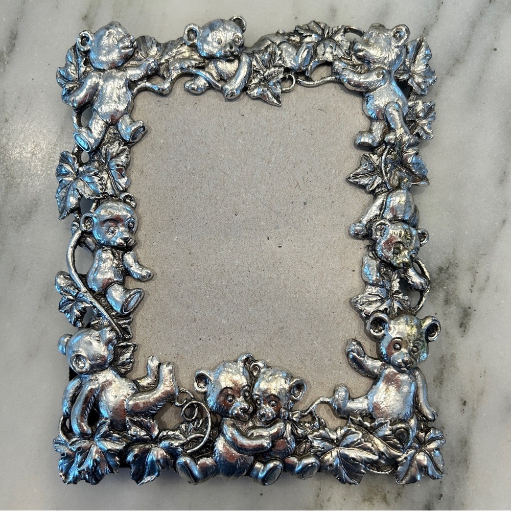 Arthur Court Silver Teddy Bear Decorative Picture Frame